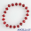 Bracciale elastico mezzo cristallo rosso e argento