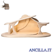 Capanna Oriente naturale con luce e trasformatore (statuine 12 cm)