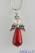 Collana con pendente Angelo rosso e grigio