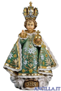 Gesù Bambino di Praga modello 2 veste verde
