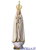 Madonna di Fatima Capelinha con corona in metallo e cristalli