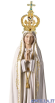 Madonna di Fatima Capelinha con corona in metallo e cristalli